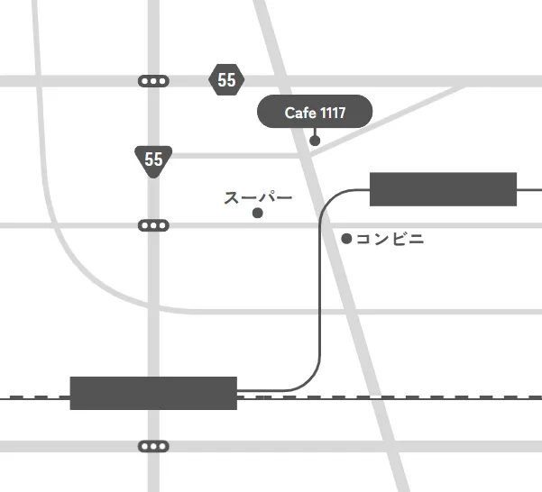 Cafe 1117の地図